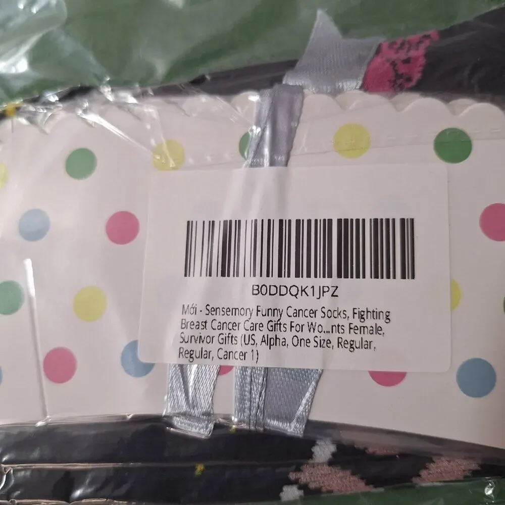 Pink Black Unicorn Breast Cancer Awareness Womens Funny Inspirational Socks NWT